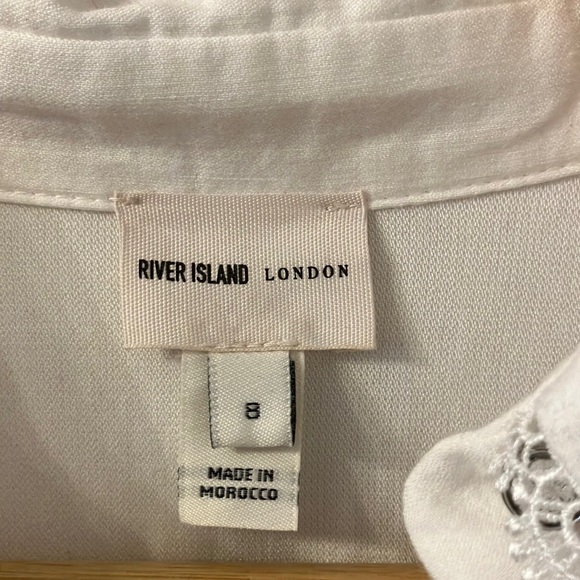 Western/ Square Dance Inspired White Lace Trim Dress UK Sz 8 Us Sz 4 - Picture 2 of 10